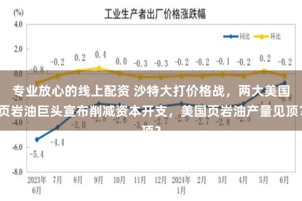 专业放心的线上配资 沙特大打价格战，两大美国页岩油巨头宣布削减资本开支，美国页岩油产量见顶？
