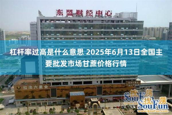 杠杆率过高是什么意思 2025年6月13日全国主要批发市场甘蔗价格行情
