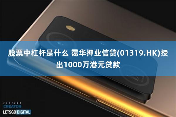 股票中杠杆是什么 霭华押业信贷(01319.HK)授出1000万港元贷款