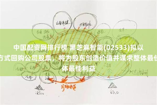 中国配资网排行榜 黑芝麻智能(02533)拟以公开方式回购公司股票，将为股东创造价值并谋求整体最佳利益