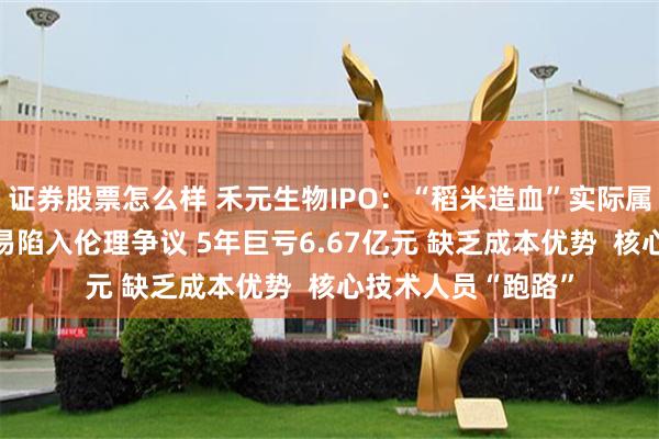 证券股票怎么样 禾元生物IPO：“稻米造血”实际属于基因改造技术 易陷入伦理争议 5年巨亏6.67亿元 缺乏成本优势  核心技术人员“跑路”