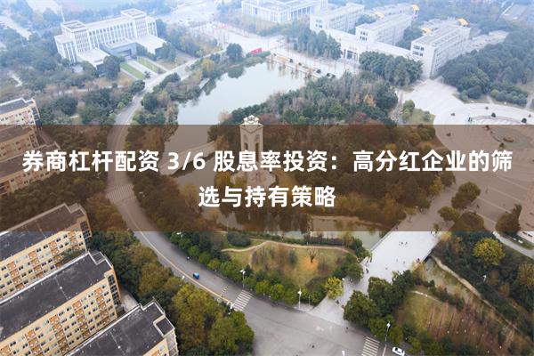 券商杠杆配资 3/6 股息率投资：高分红企业的筛选与持有策略